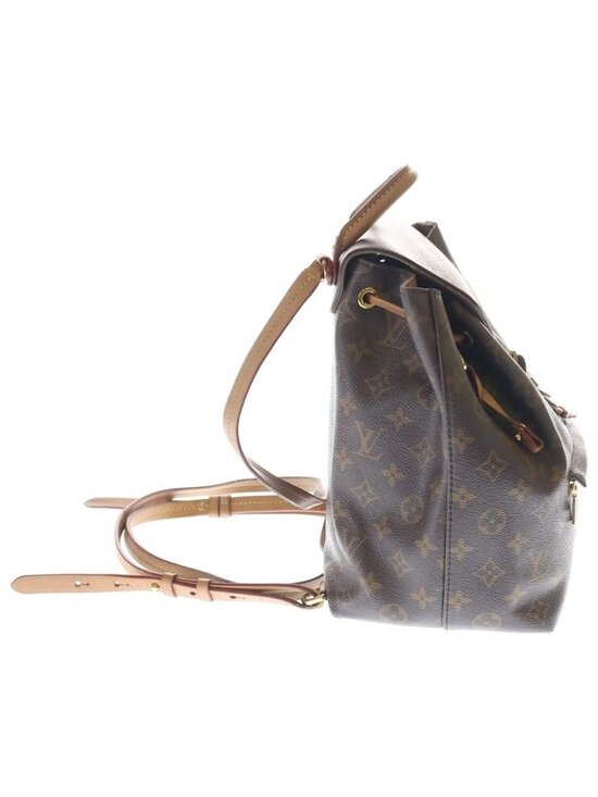 Louis Vuitton Monogram Montsouris NM PM Backpack Brown Leather Gold main image 5